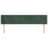 Cabecero de terciopelo verde oscuro 163x16x78/88