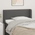 Cabecero de cuero sintético gris 83x16x78/88