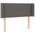 Cabecero de cuero sintético gris 83x16x78/88