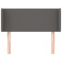 Cabecero de cuero sintético gris 83x16x78/88