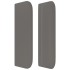 Cabecero de cuero sintético gris 83x16x78/88