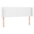 Cabecero de cuero sintético blanco 147x16x78/88