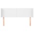 Cabecero de cuero sintético blanco 147x16x78/88