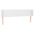 Cabecero de cuero sintético blanco 163x16x78/88