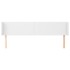 Cabecero de cuero sintético blanco 163x16x78/88