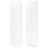 Cabecero de cuero sintético blanco 163x16x78/88