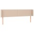 Cabecero de cuero sintético color capuchino 203x16x78/88