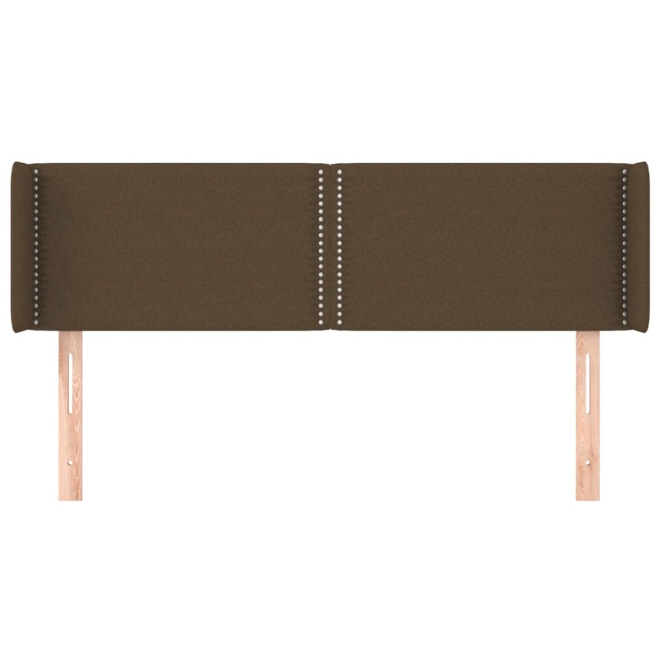 Cabecero de tela gris oscuro 147x16x78/88