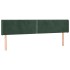 Cabecero de terciopelo verde oscuro 203x16x78/88