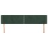 Cabecero de terciopelo verde oscuro 203x16x78/88
