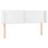 Cabecero de cuero sintético blanco 147x16x78/88