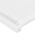 Cabecero de cuero sintético blanco 147x16x78/88