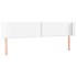 Cabecero de cuero sintético blanco 183x16x78/88