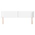 Cabecero de cuero sintético blanco 183x16x78/88