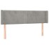 Cabecero de terciopelo gris claro 147x16x78/88