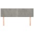 Cabecero de terciopelo gris claro 147x16x78/88