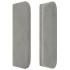 Cabecero de terciopelo gris claro 147x16x78/88