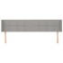 Cabecero de tela gris claro 203x16x78/88