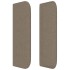 Cabecero de tela gris taupe 163x16x78/88