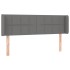 Cabecero de tela gris oscuro 147x16x78/88