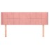 Cabecero de terciopelo rosa 147x16x78/88