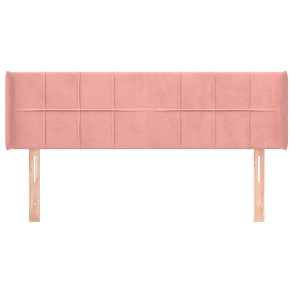 Cabecero de terciopelo rosa 147x16x78/88