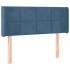 Cabecero de terciopelo azul oscuro 103x16x78/88