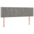 Cabecero de terciopelo gris claro 147x16x78/88