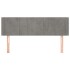 Cabecero de terciopelo gris claro 147x16x78/88