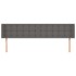 Cabecero de cuero sintético gris 163x16x78/88