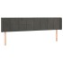 Cabecero de terciopelo gris oscuro 203x16x78/88