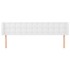 Cabecero de cuero sintético blanco 203x16x78/88