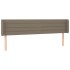 Cabecero de tela gris taupe 183x16x78/88