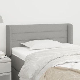 Cabecero de tela gris claro 83x16x78/88