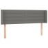 Cabecero de tela gris oscuro 147x16x78/88