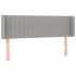 Cabecero de tela gris claro 147x16x78/88