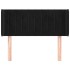 Cabecero de terciopelo negro 93x16x78/88