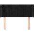 Cabecero de terciopelo negro 103x16x78/88