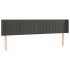 Cabecero de terciopelo gris oscuro 203x16x78/88