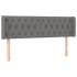 Cabecero de tela gris oscuro 147x16x78/88