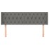 Cabecero de tela gris oscuro 147x16x78/88