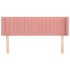 Cabecero de terciopelo rosa 147x16x78/88