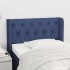 Cabecero de tela azul 83x16x78/88