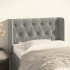 Cabecero de terciopelo gris claro 83x16x78/88