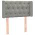 Cabecero de terciopelo gris claro 83x16x78/88
