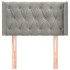 Cabecero de terciopelo gris claro 83x16x78/88