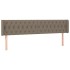 Cabecero de tela gris taupe 183x16x78/88