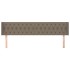 Cabecero de tela gris taupe 183x16x78/88
