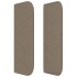 Cabecero de tela gris taupe 183x16x78/88