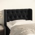 Cabecero de terciopelo negro 83x16x78/88